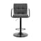 Armen Living Laurant Adjustable Height Gray Faux Leather Swivel Bar Stool LCLABABLGR - alternate 7